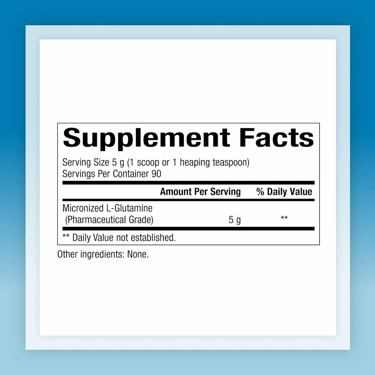 Natural Factors Micronized L-Glutamine 5,000 mg Powder – Gut Health & Immune Support | 16 oz (90 Servings)