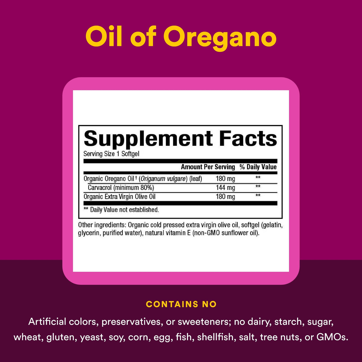 Natural Factors Oil of Oregano - Immune Support, Olive Oil & Vitamin E