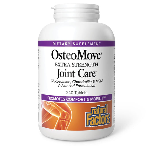 Natural Factors OsteoMove Joint Care - Extra Strength Joint Support, Non-GMO, 240 Tablets