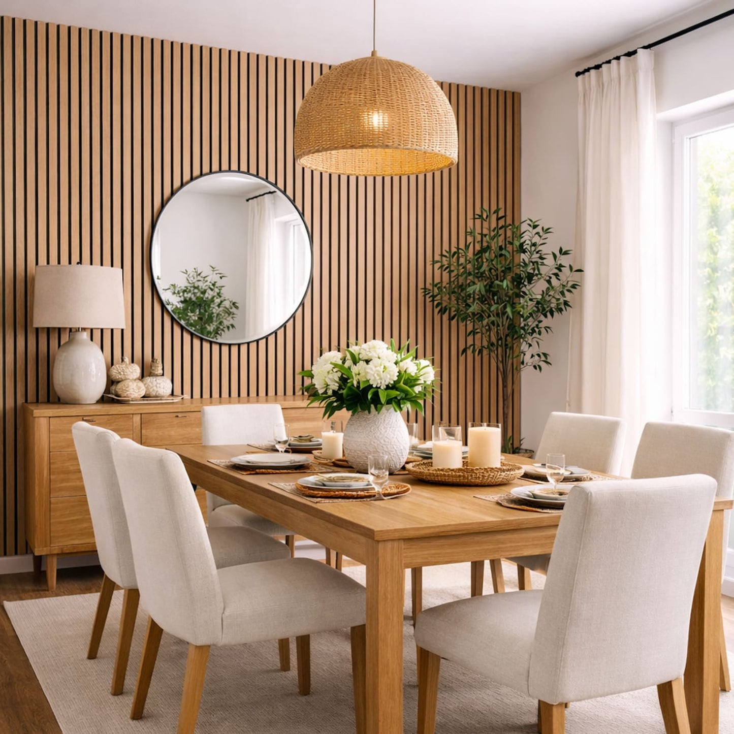 Natural Oak Acoustic Wall Panels