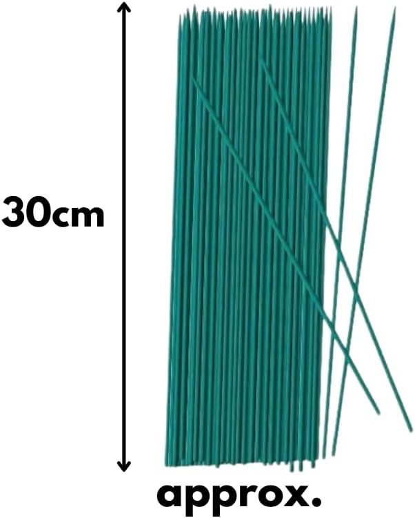 Bamboo Plant Stakes 30cm 50 Pack Natural Garden Support Canes