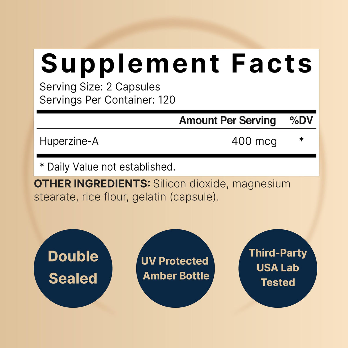 NatureBell Huperzine A 400mcg Per Serving | 240 Capsules – Focus, Cognition & Memory (Non-GMO)