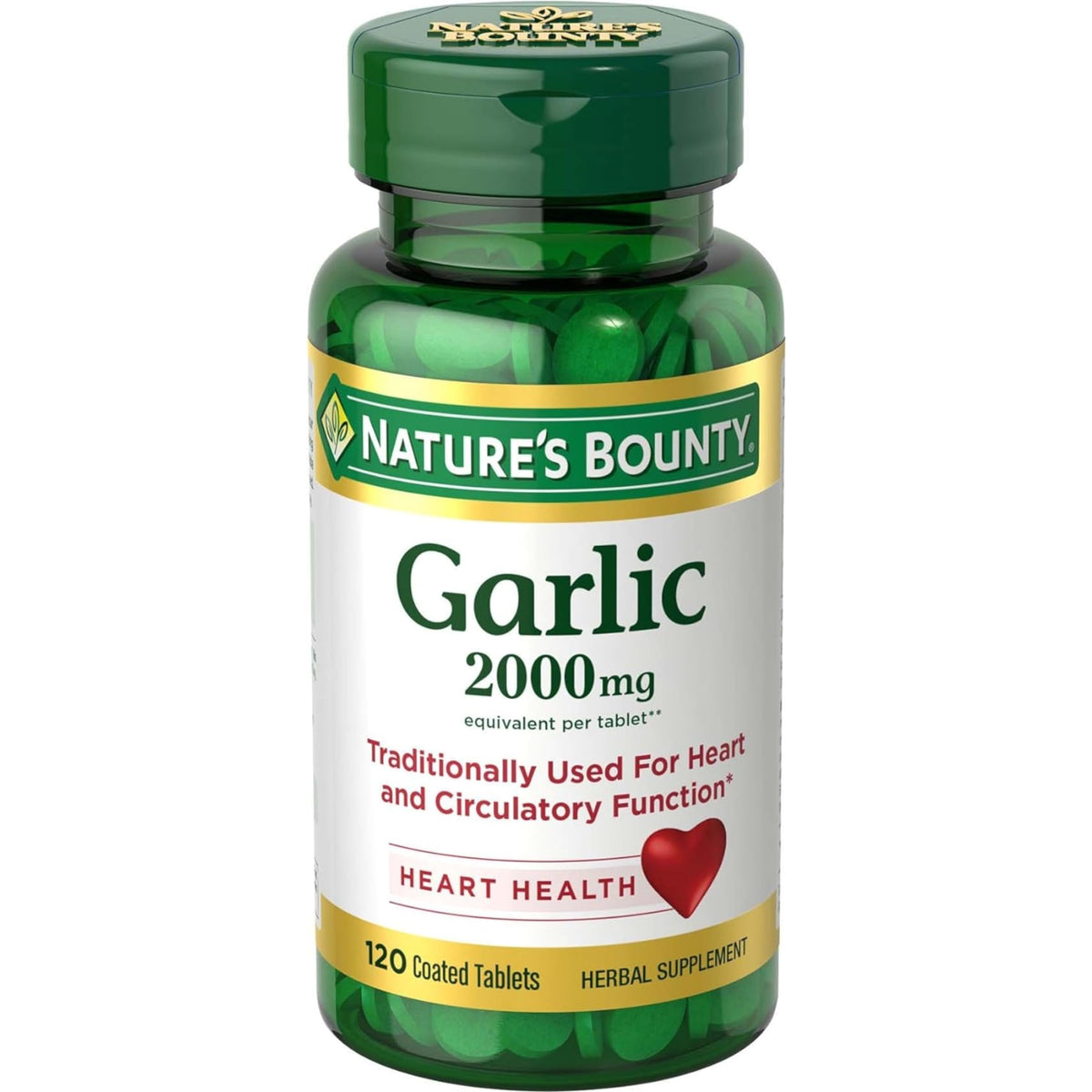 Nature's Bounty Garlic 2000mg Tablets - 120 ea (Pack of 3)