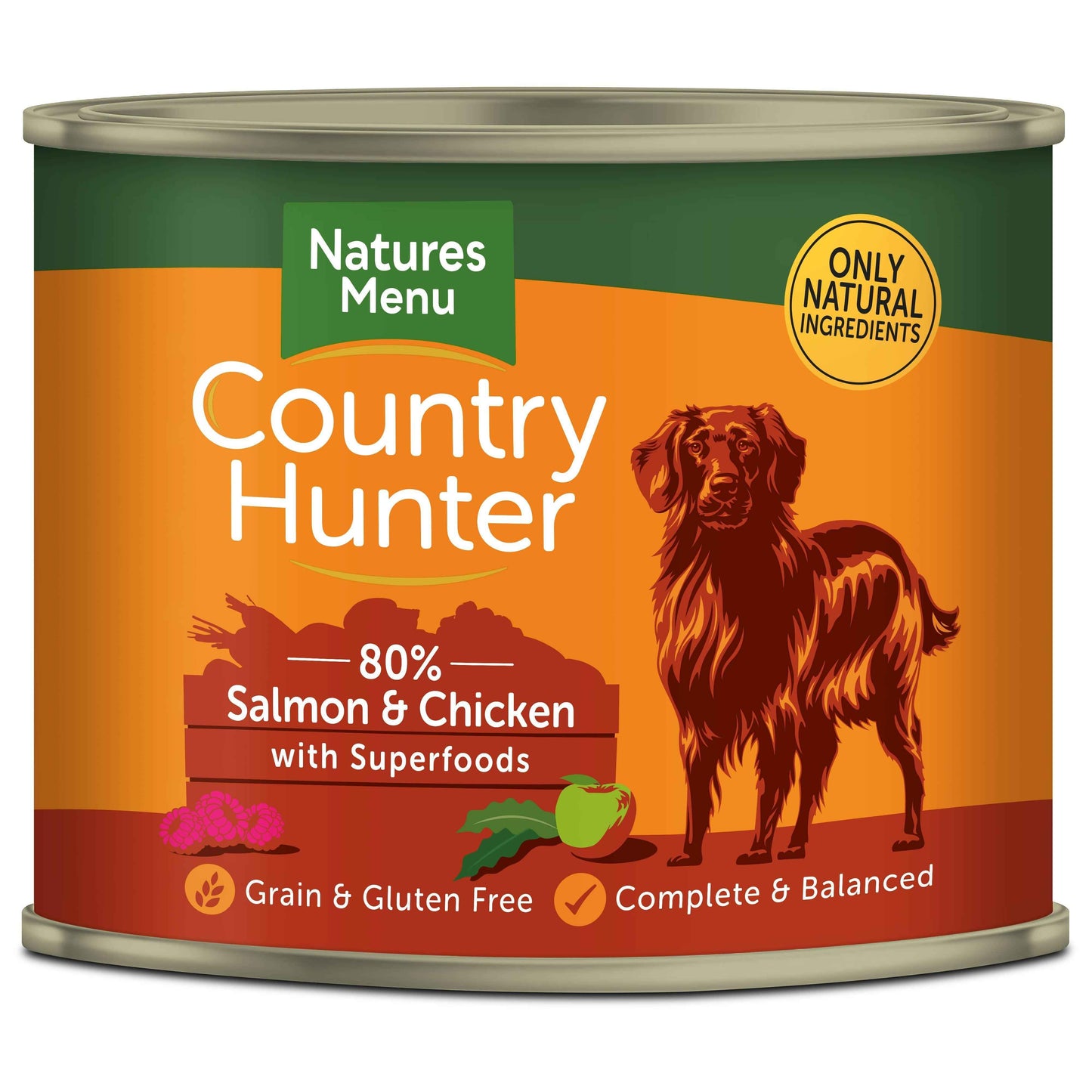 Natures Menu Country Hunter Dog Tins Sal&C 6x600g