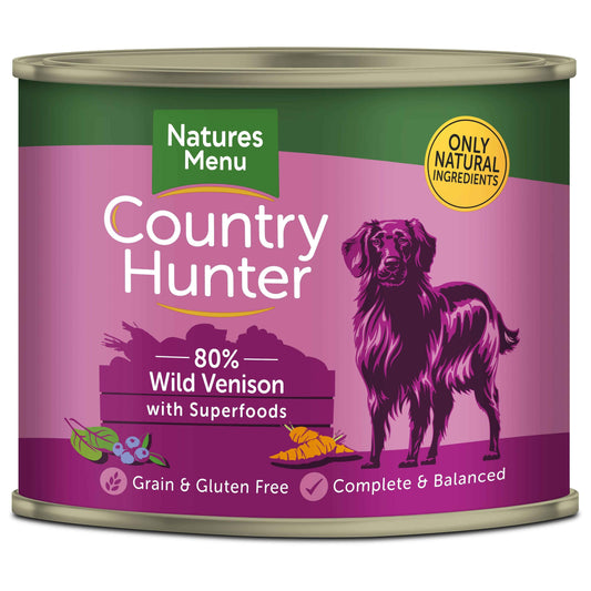 Natures Menu Country Hunter Dog Tins Venis 6x600g