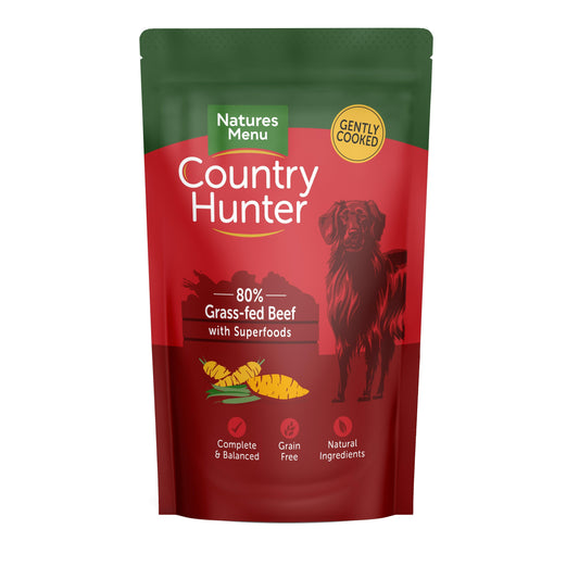 Natures Menu Country Hunter Grass Grazed Beef Dog Food 18 x 150g
