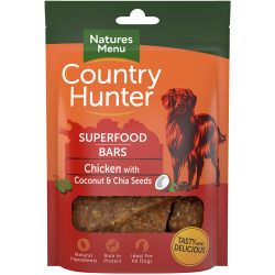 Natures Menu Country Hunter Superfood Bar Chicken with Coconut & Chia Seeds 100g
