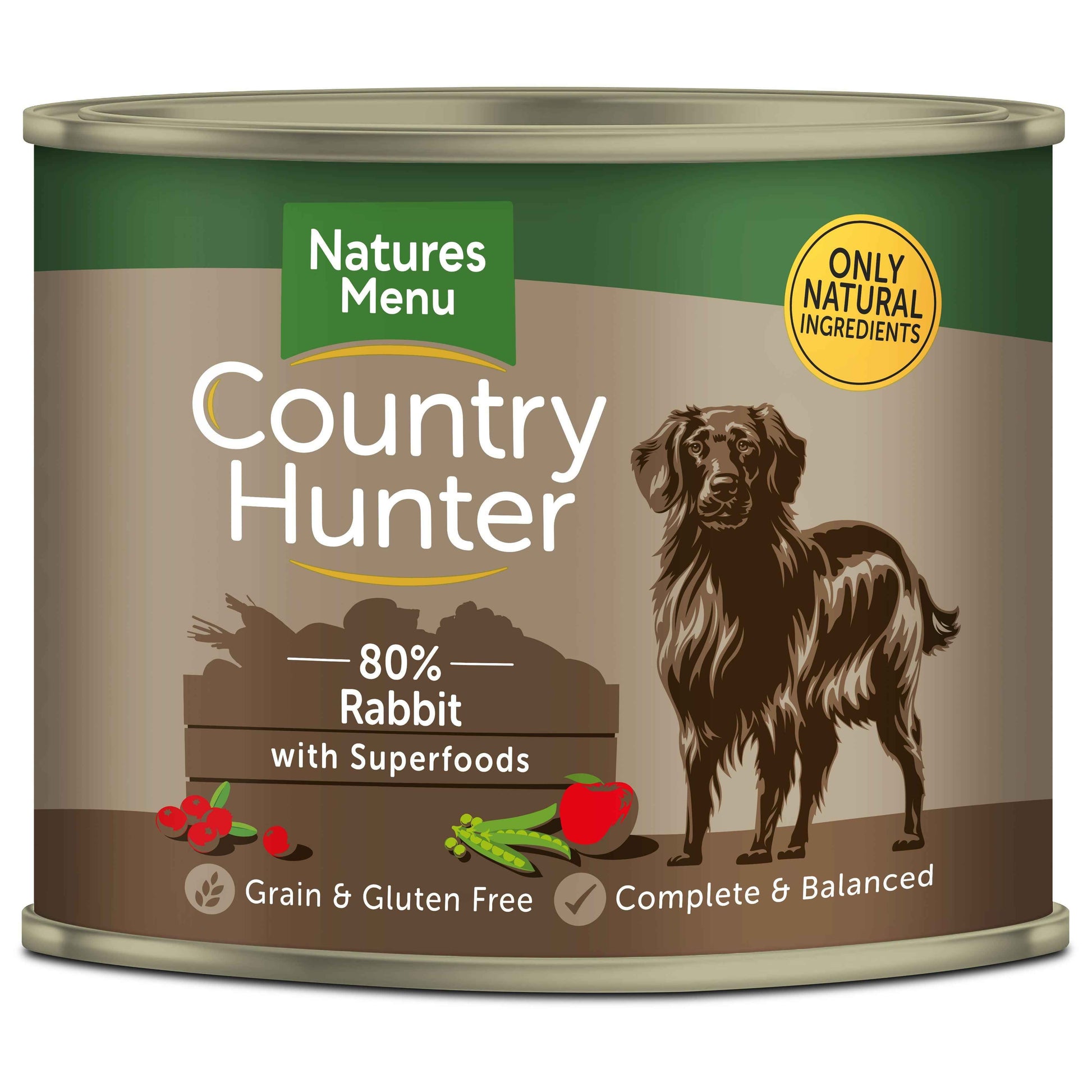 Natures Menu Ctry Hunter Dog Tins Rabbi 6x600g