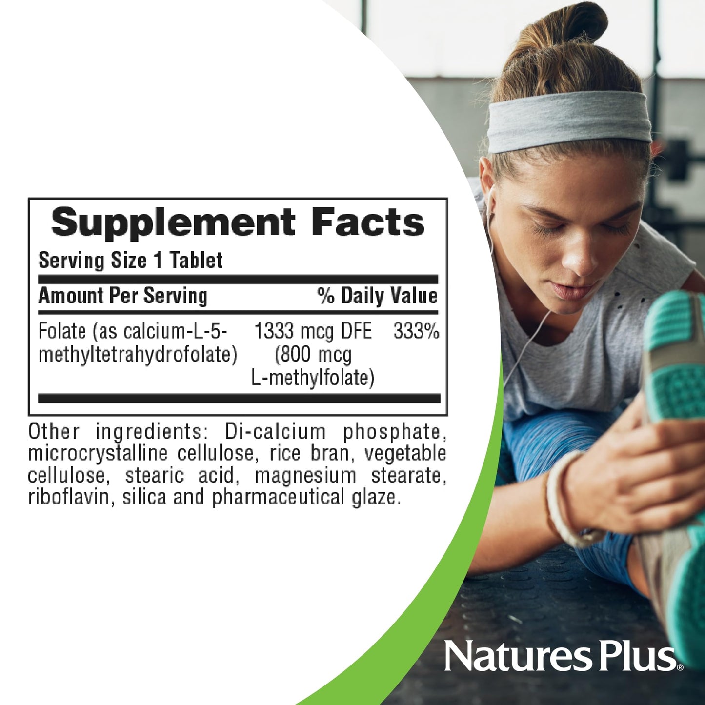 Nature's Plus Folic Acid Hearts 800 mcg (Methylfolate) - 90 Vegan Tablets | Supports Healthy Tissue Growth