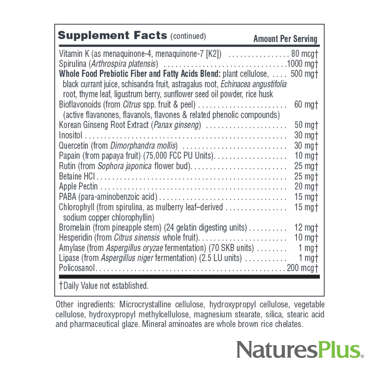 NaturesPlus Source of Life No Iron Tablets – Vegetarian Multivitamin, Gluten-Free, 60 Servings