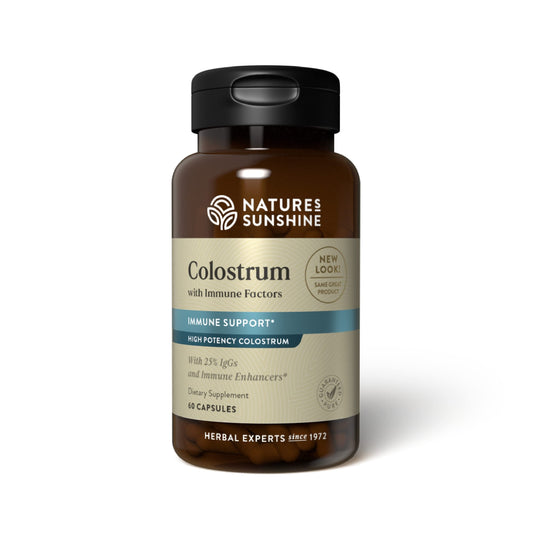 Nature's Sunshine Colostrum with Immune Factors - 60 Capsules | Immune & Gut Health