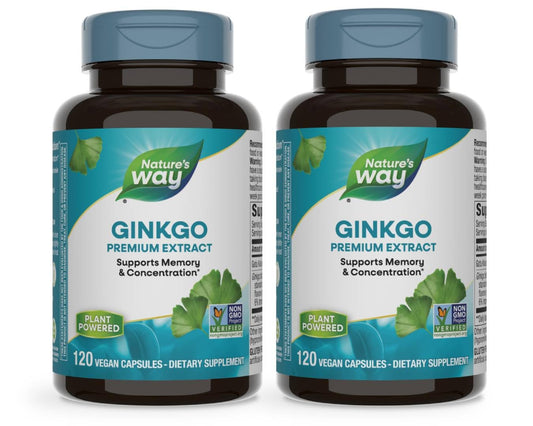 Nature's Way Premium Ginkgo Memory & Concentration – 120 Capsules