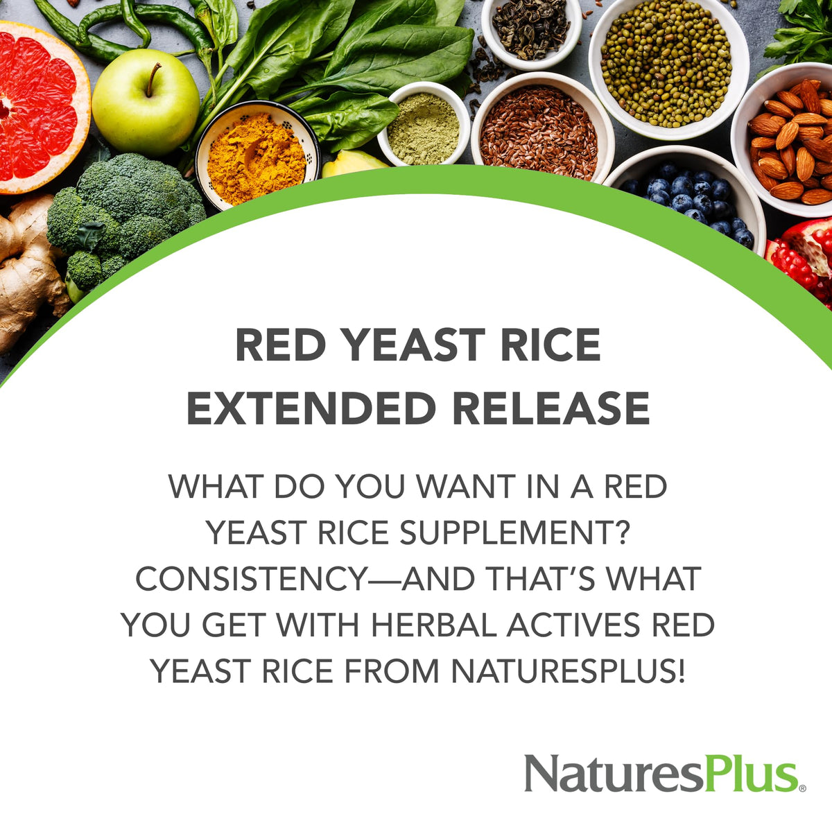 NaturesPlus Herbal Actives Red Yeast Rice Extended Release 600 mg – 3-Pack, 180 Servings – Vegetarian, Gluten Free