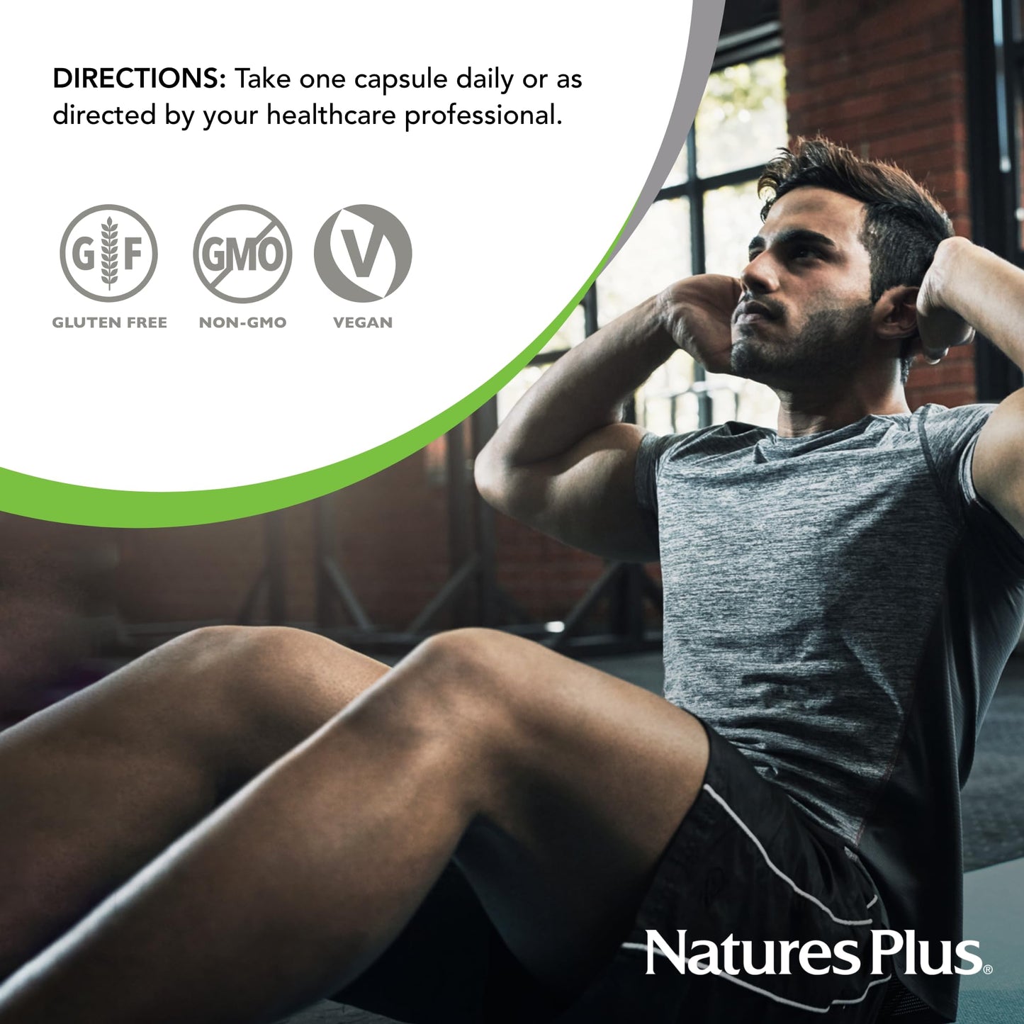 NaturesPlus PRO GABA 500 mg | 60 Capsules | Non-GMO, Vegan, Gluten Free