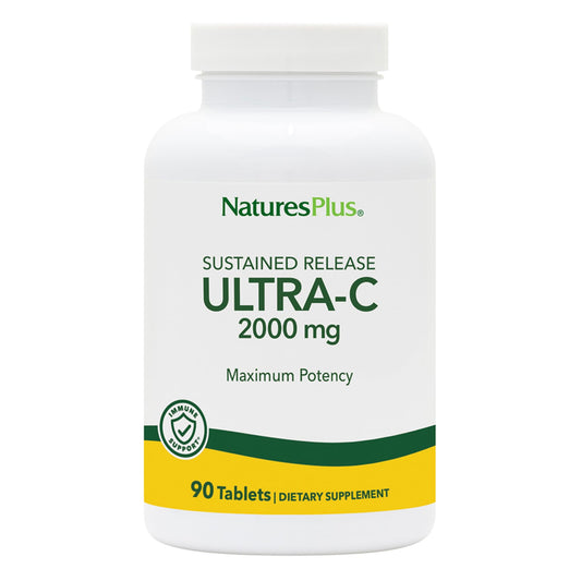 NaturesPlus Ultra-C 2000 mg Vitamin C with Rose Hips – 2-Pack, 180 Servings