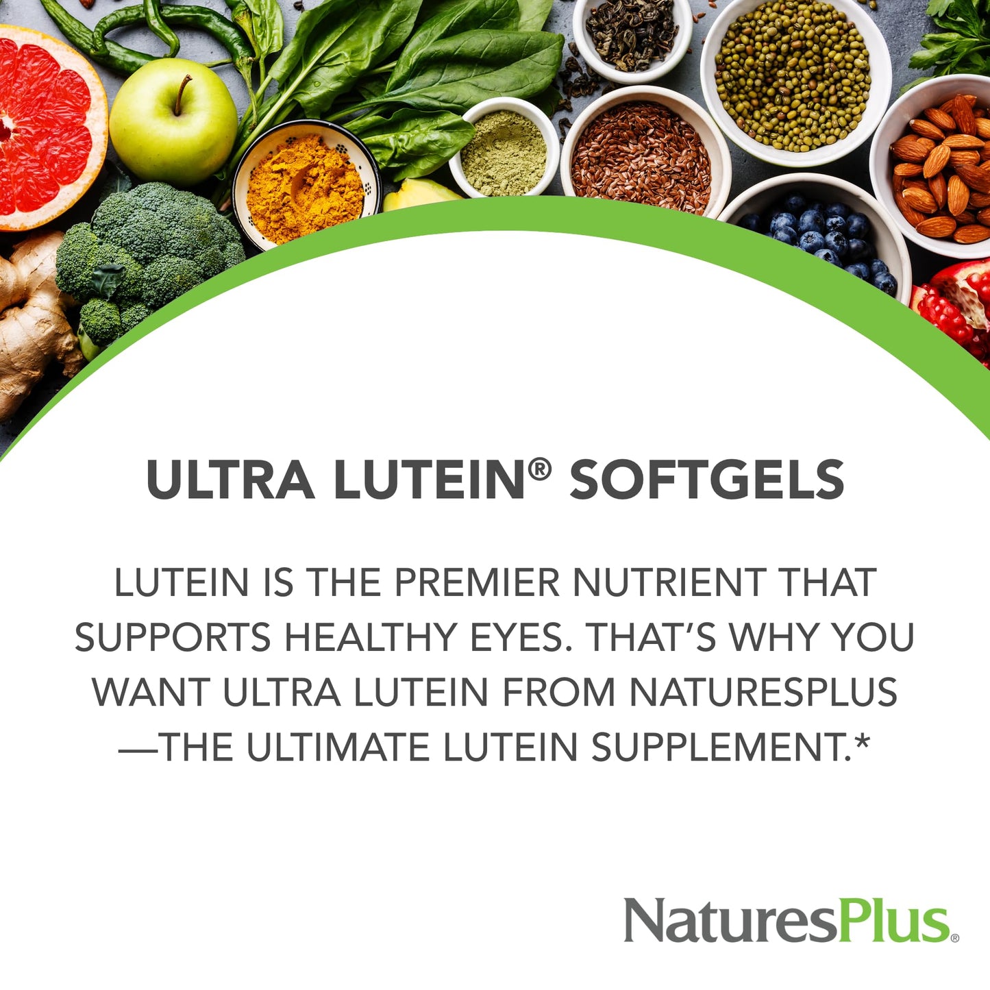 NaturesPlus Ultra Lutein 20 mg - 60 Softgels | Eye Health Support - 60 Servings