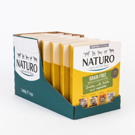 Naturo Adult Grain Free Chicken with Potato & Veg Tray 400g