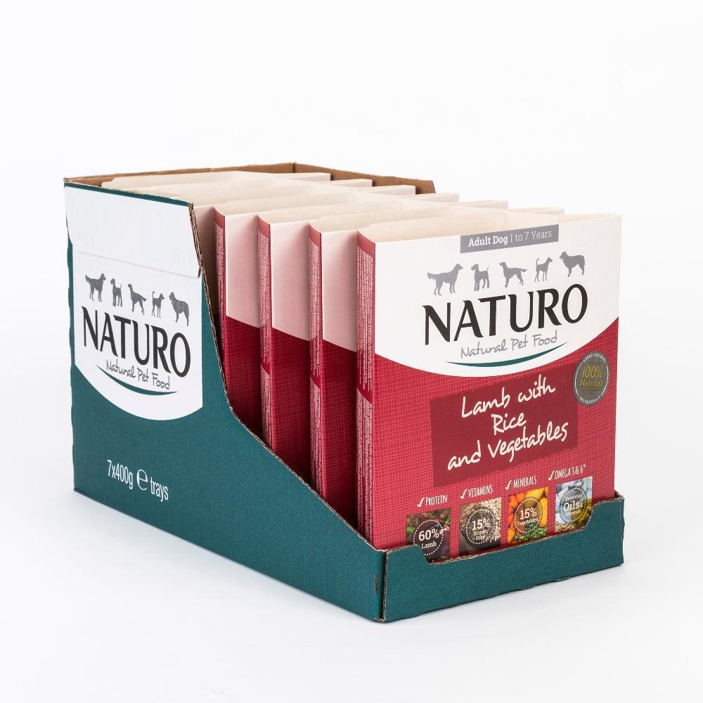 Naturo Adult Lamb with Rice and Vegetables Trays 400g - Case of 7