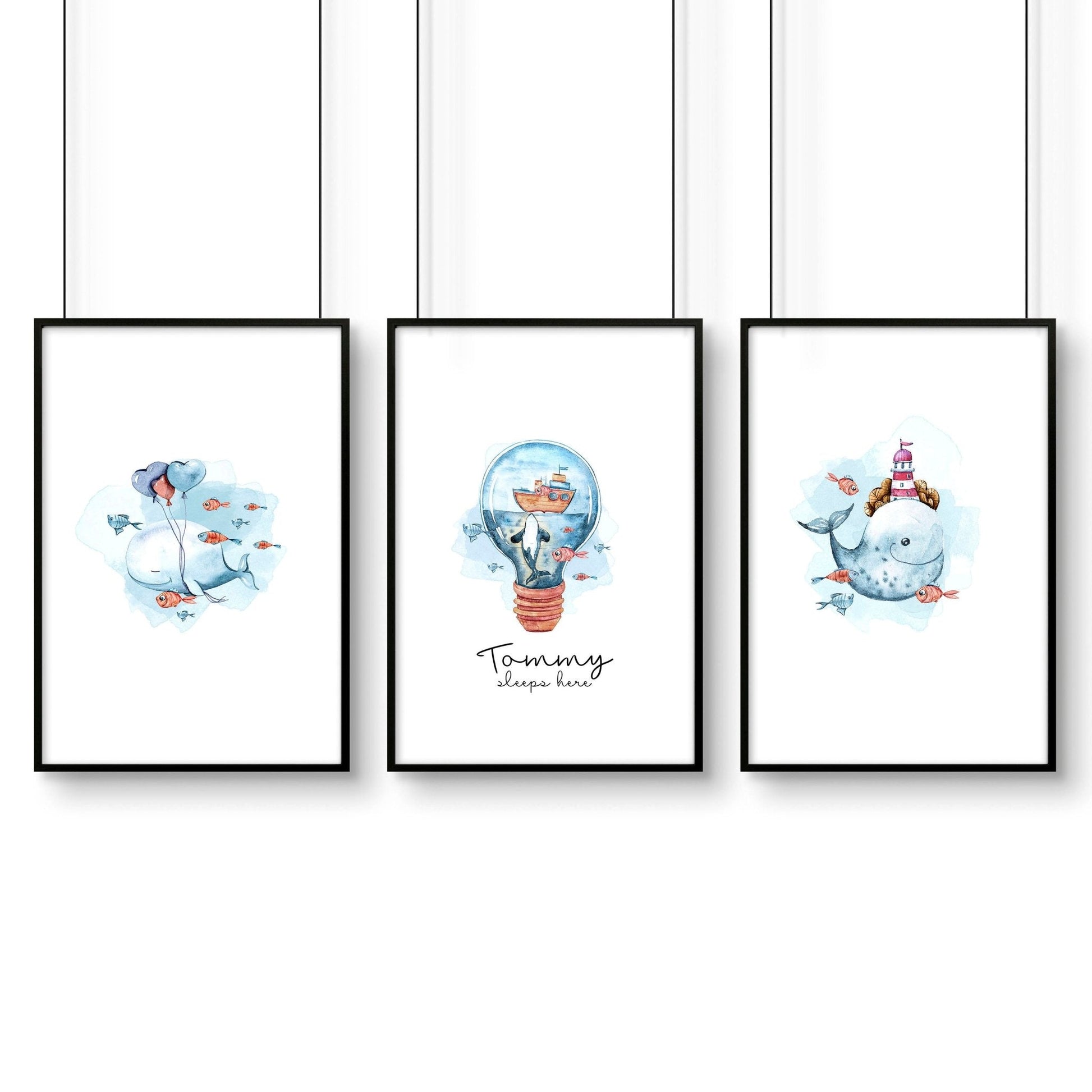 Childrens bedroom wall decor | set of 3 Wall art for Nursery