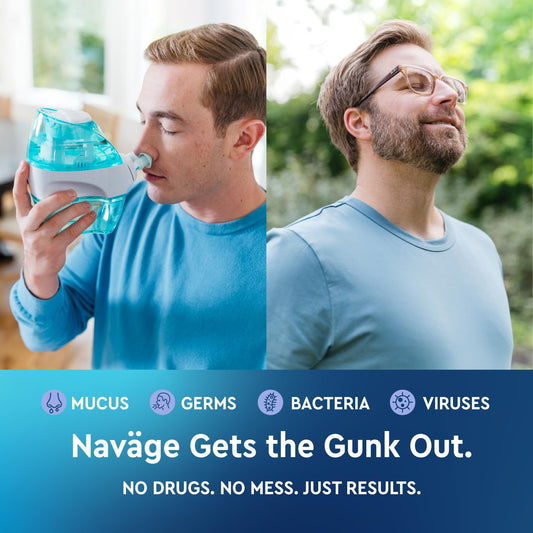Navage Starter Bundle | Nasal Irrigation System with 1 Nose Cleaner & 30 Salt Pods