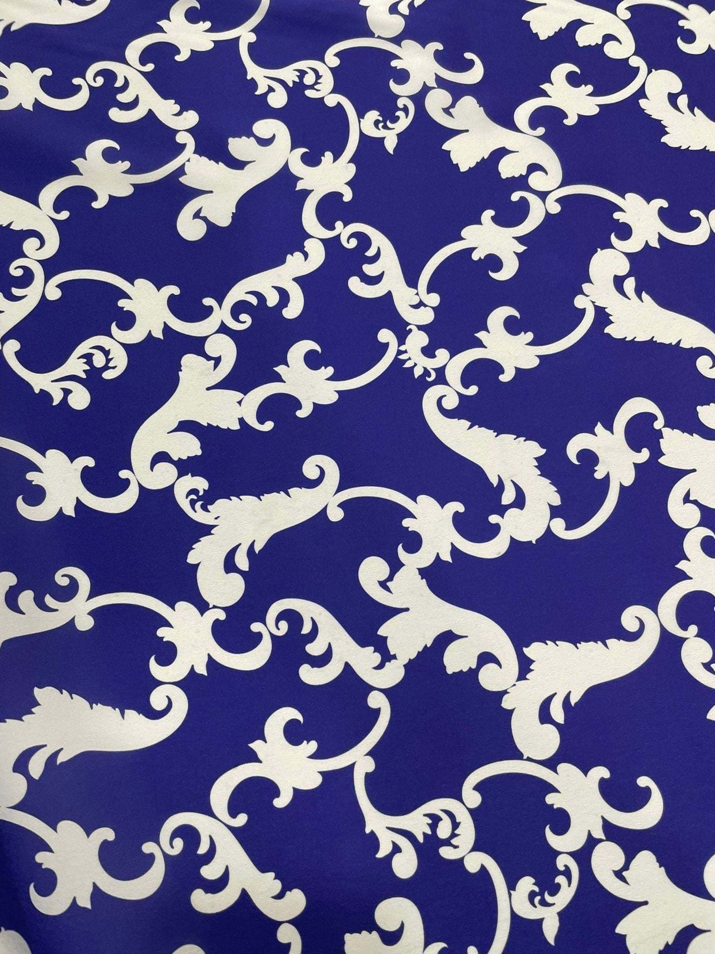 Baroque Navy Blue Fabric – Fabric by Metre, Multiple Options for Sewing & Dressmaking
