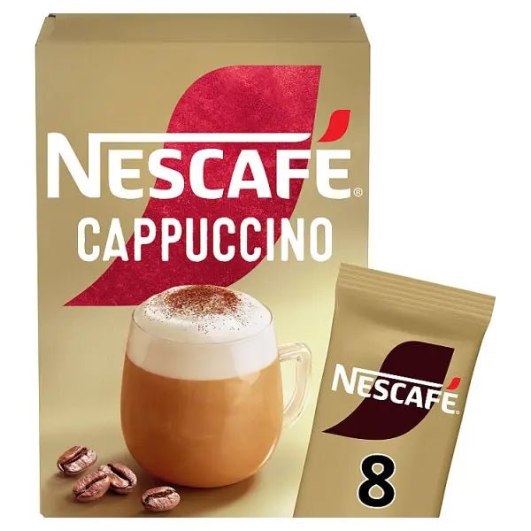 Nescafe Cappuccino Instant Coffee 8 x 15.5g Sachets (Case of 6)