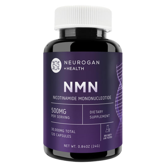 Neurogan NMN Supplement Capsules – 500 mg NMN, 120 Ct | Brain Focus & Cellular Energy