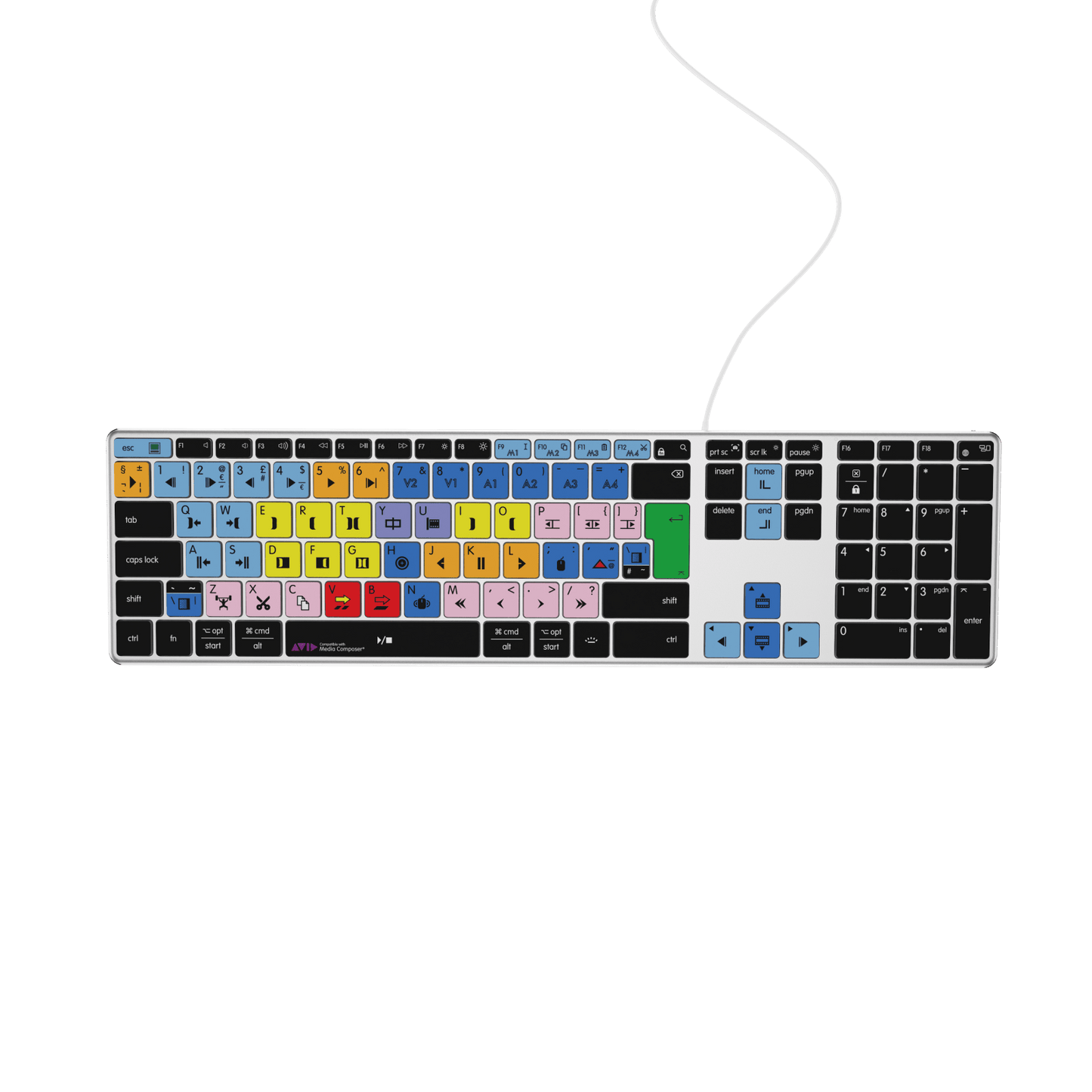 NEW Avid Media Composer Keyboard | Backlit | Wired & Wireless | Mac & PC