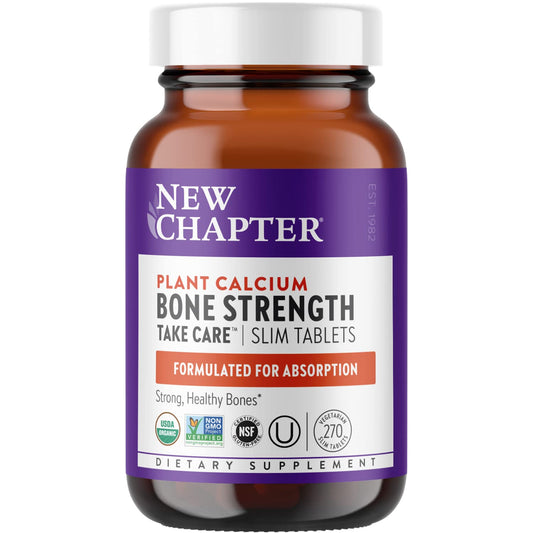 New Chapter Calcium Supplement – Organic Plant-Based Calcium with D3+K2 for Bone, Joint & Heart Support