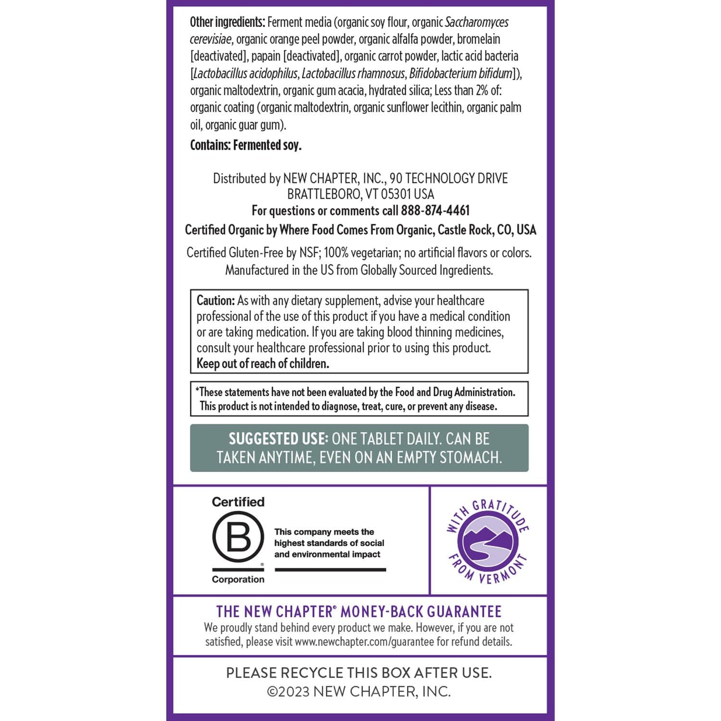 New Chapter Men’s Multivitamin 40+ | One Daily Fermented Multivitamin for Energy, Immunity & Heart Health | Gluten-Free & Non-GMO | 72 Tablets