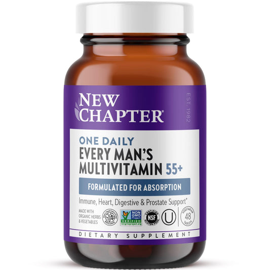 New Chapter Men's Multivitamin 50+ (48 ct) | Immune, Brain & Heart Support