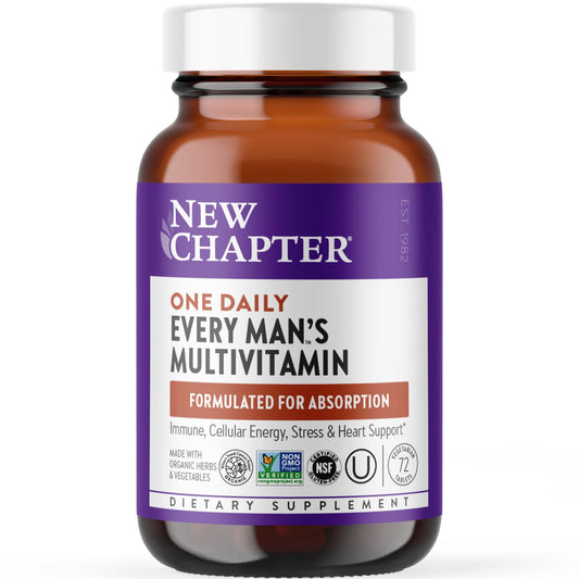 New Chapter Men's Multivitamin - Immune, Energy & Heart Support | 72 ct