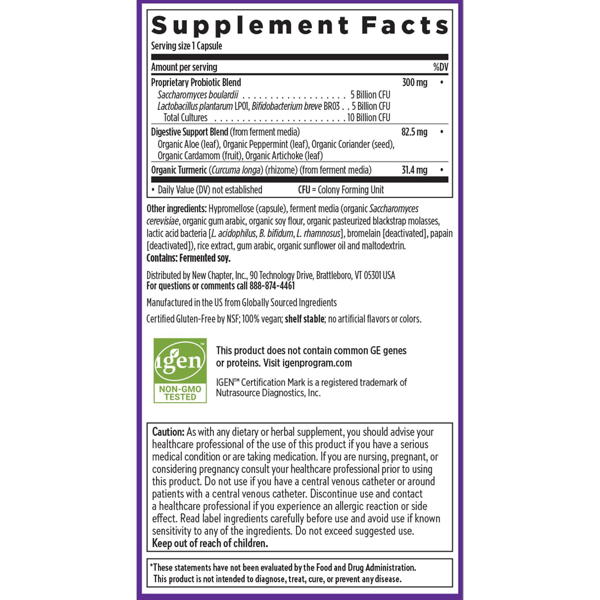 New Chapter Probiotic All-Flora - 60 ct, 2 Month Supply | Advanced Digestion & Gut Health