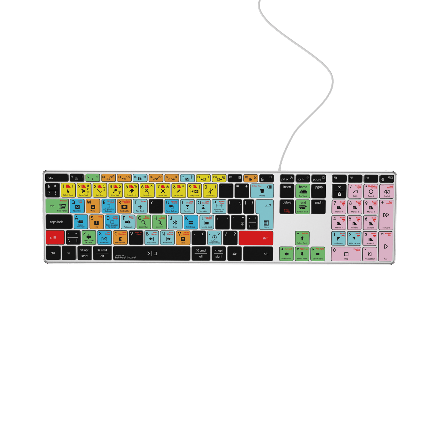 NEW Cubase Compatible Keyboard | Backlit | Wired & Wireless | Mac & PC