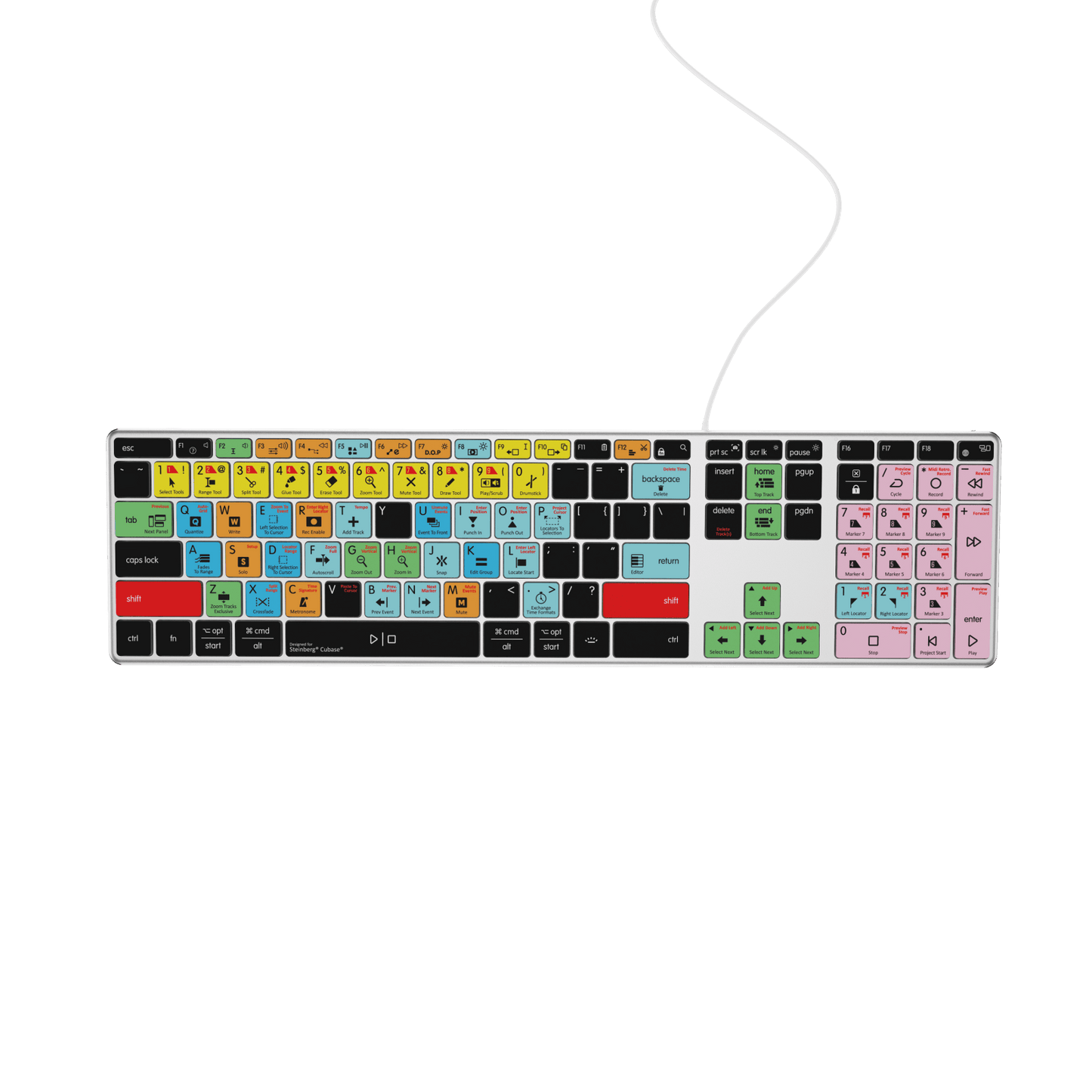 NEW Cubase Compatible Keyboard | Backlit | Wired & Wireless | Mac & PC