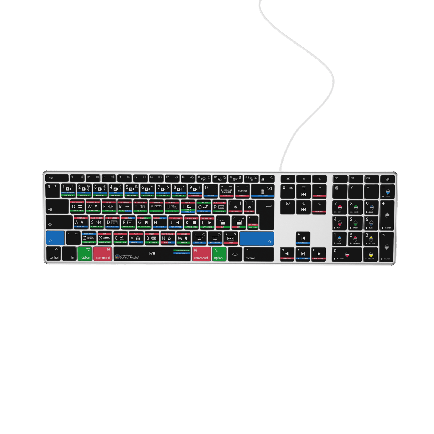NEW DaVinci Resolve Keyboard | Backlit | Wired & Wireless | Mac & PC