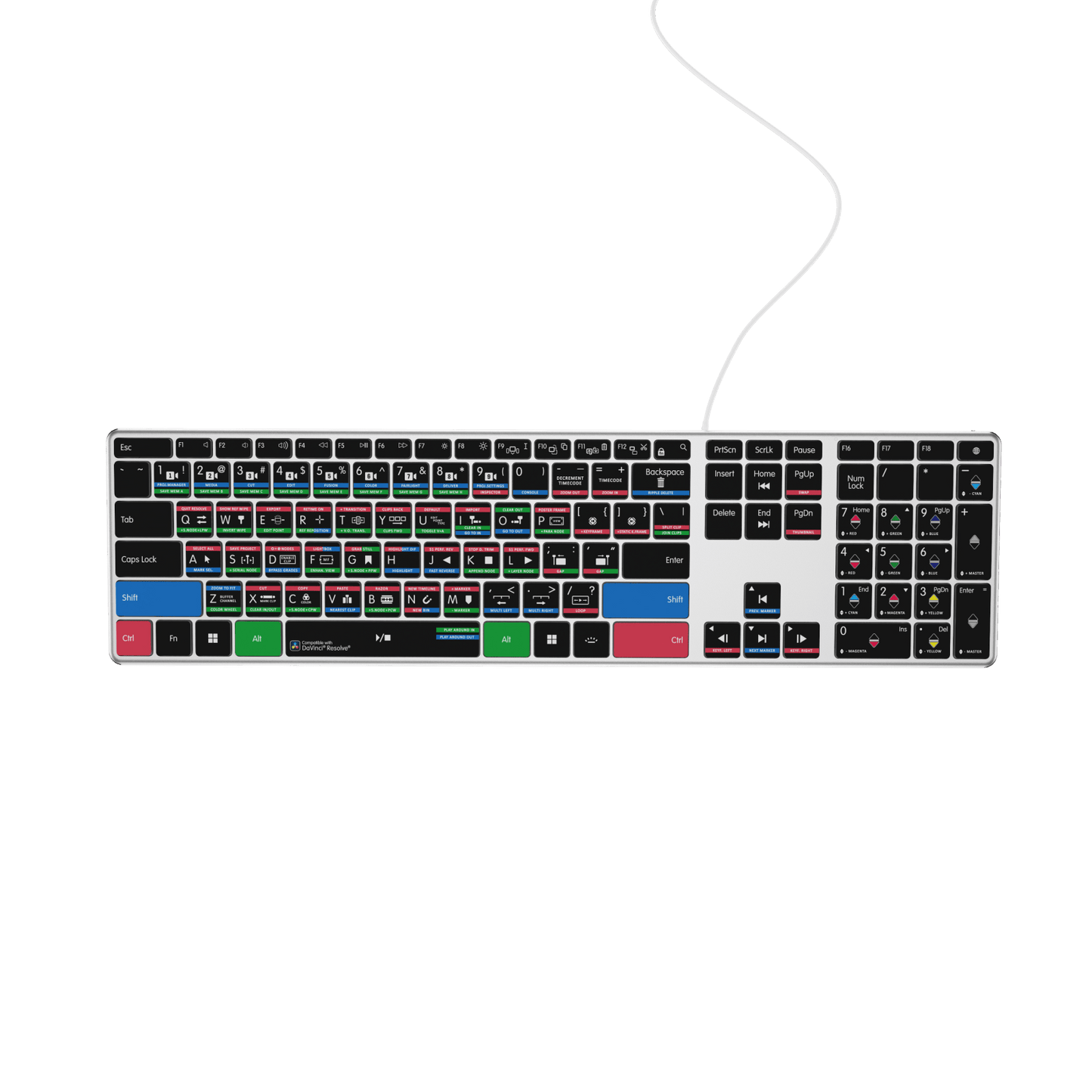 NEW DaVinci Resolve Keyboard | Backlit | Wired & Wireless | Mac & PC