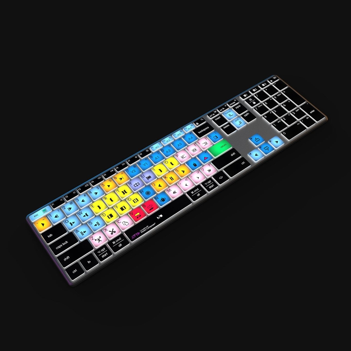 NEW Avid Media Composer Keyboard | Backlit | Wired & Wireless | Mac & PC