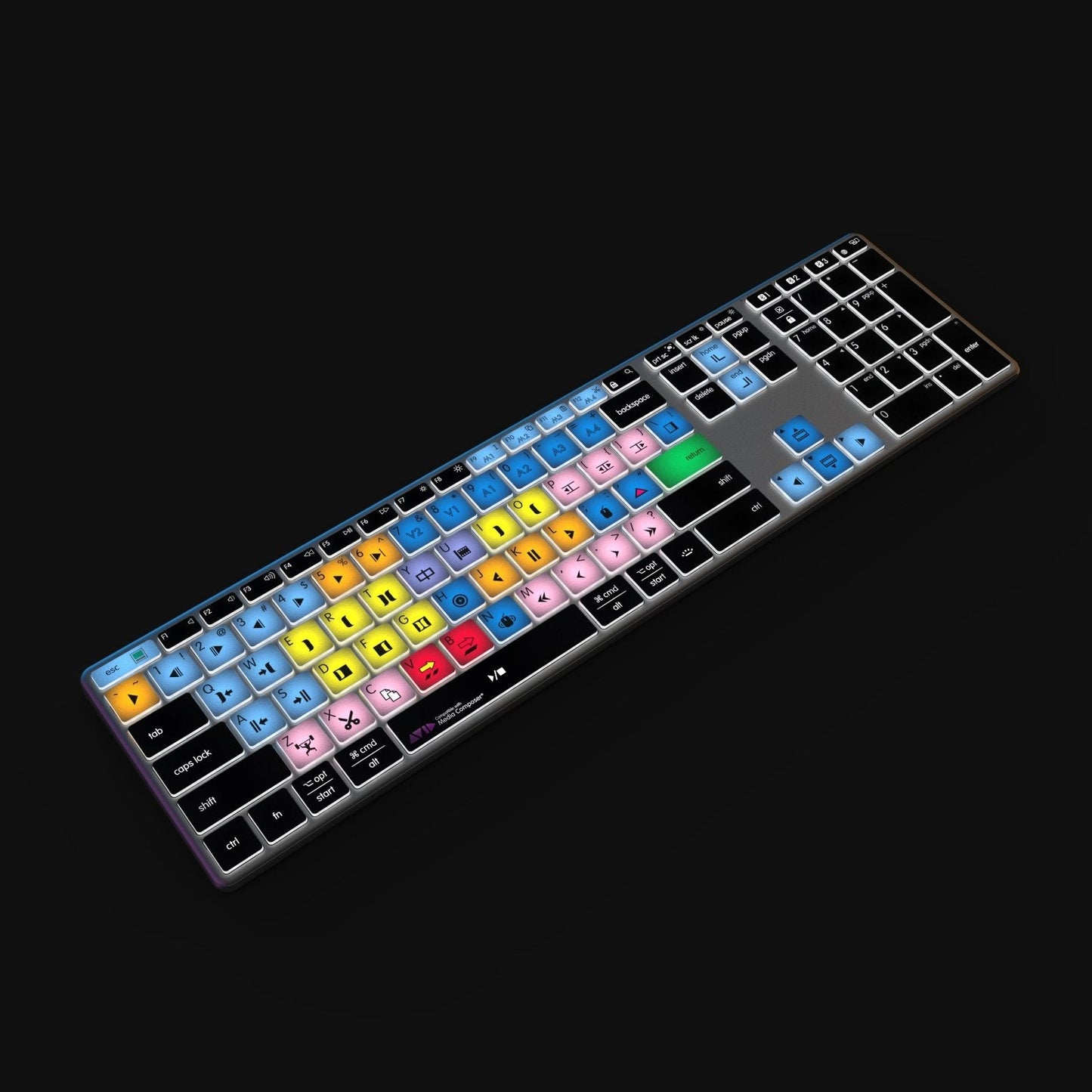 NEW Avid Media Composer Keyboard | Backlit | Wired & Wireless | Mac & PC