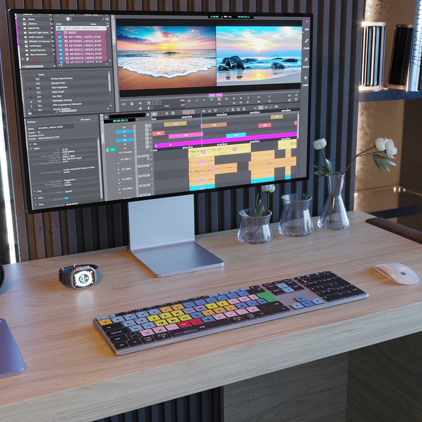 NEW Avid Media Composer Keyboard | Backlit | Wired & Wireless | Mac & PC