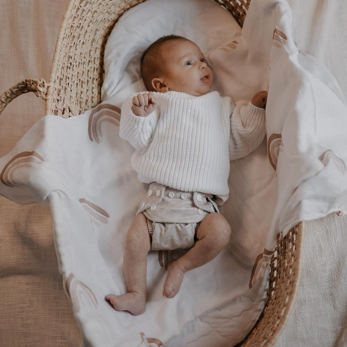 Newborn Reusable Cloth Nappy - Bloom