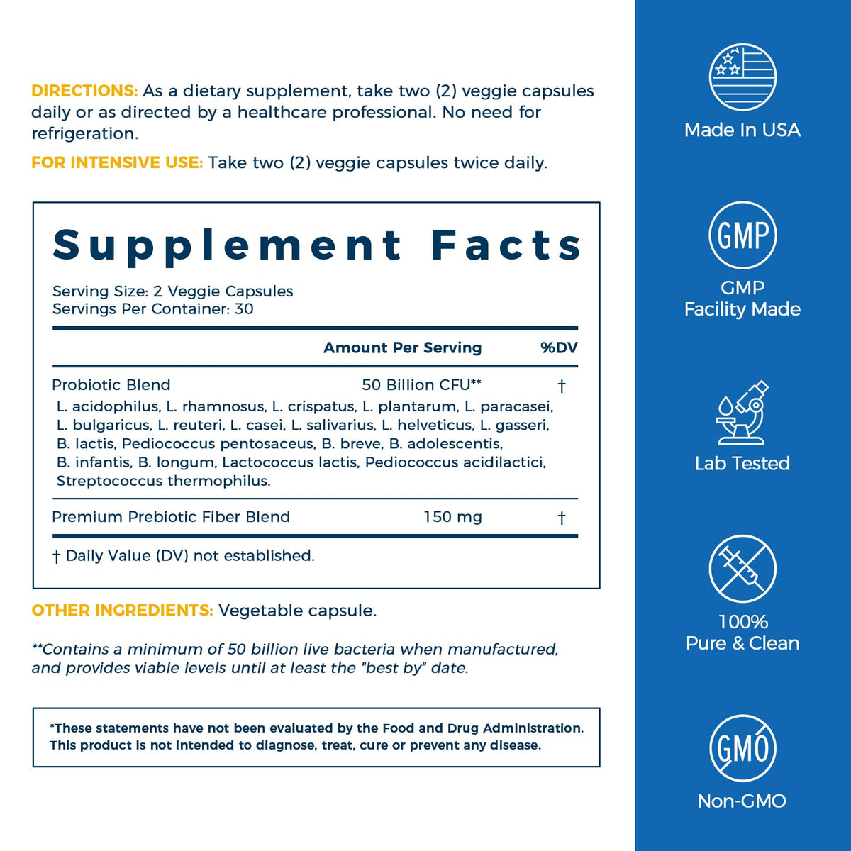 NewRhythm Probiotics 50B CFU – 20 Strains, Targeted Release, Gluten Free