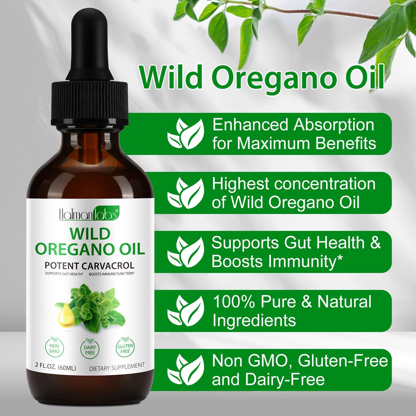 NewSeel Oil of Oregano Drops - Organic Oregano Oil (2 fl oz)