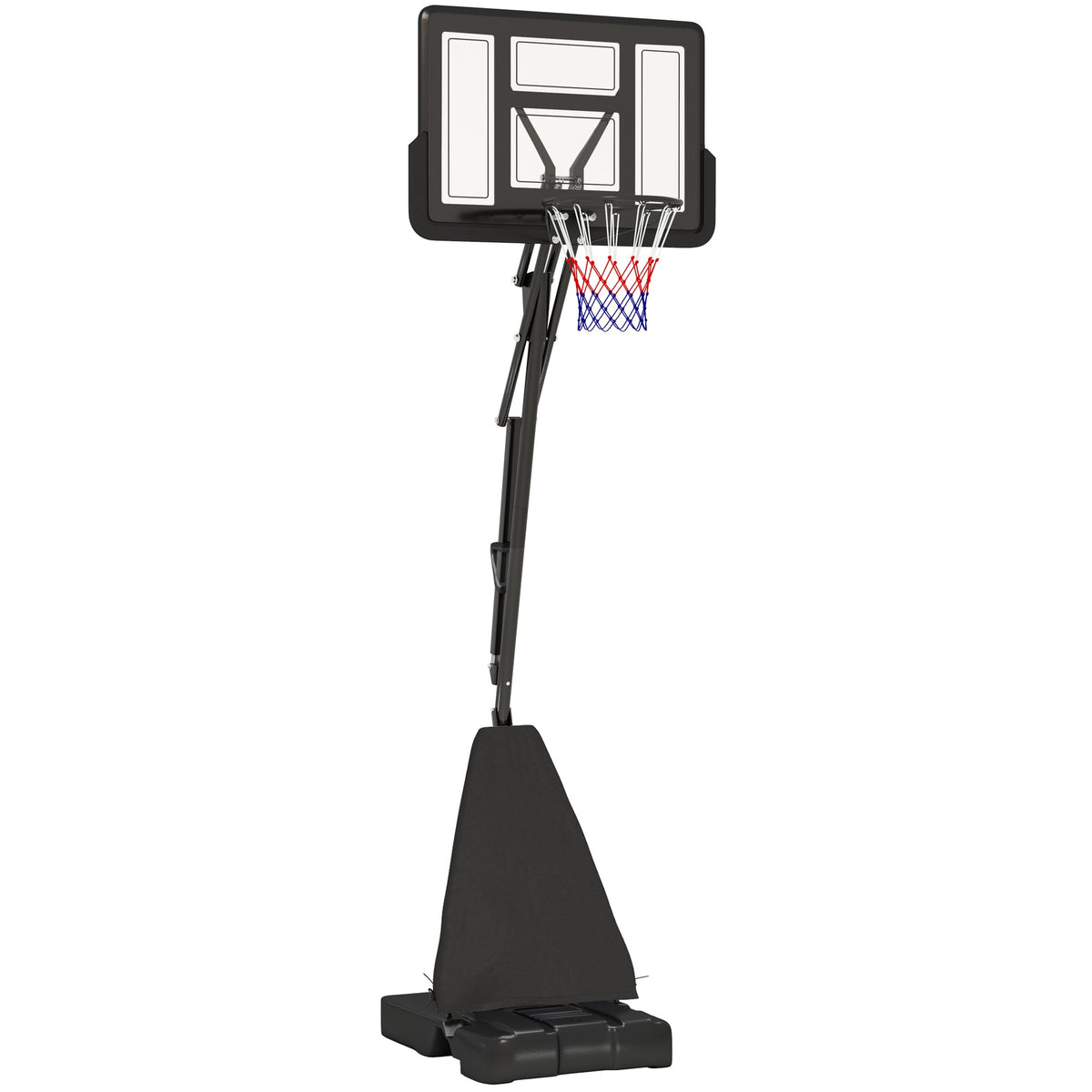 SPORTNOW 2.45-3.05m Portable Basketball Hoop and Stand with Wheels