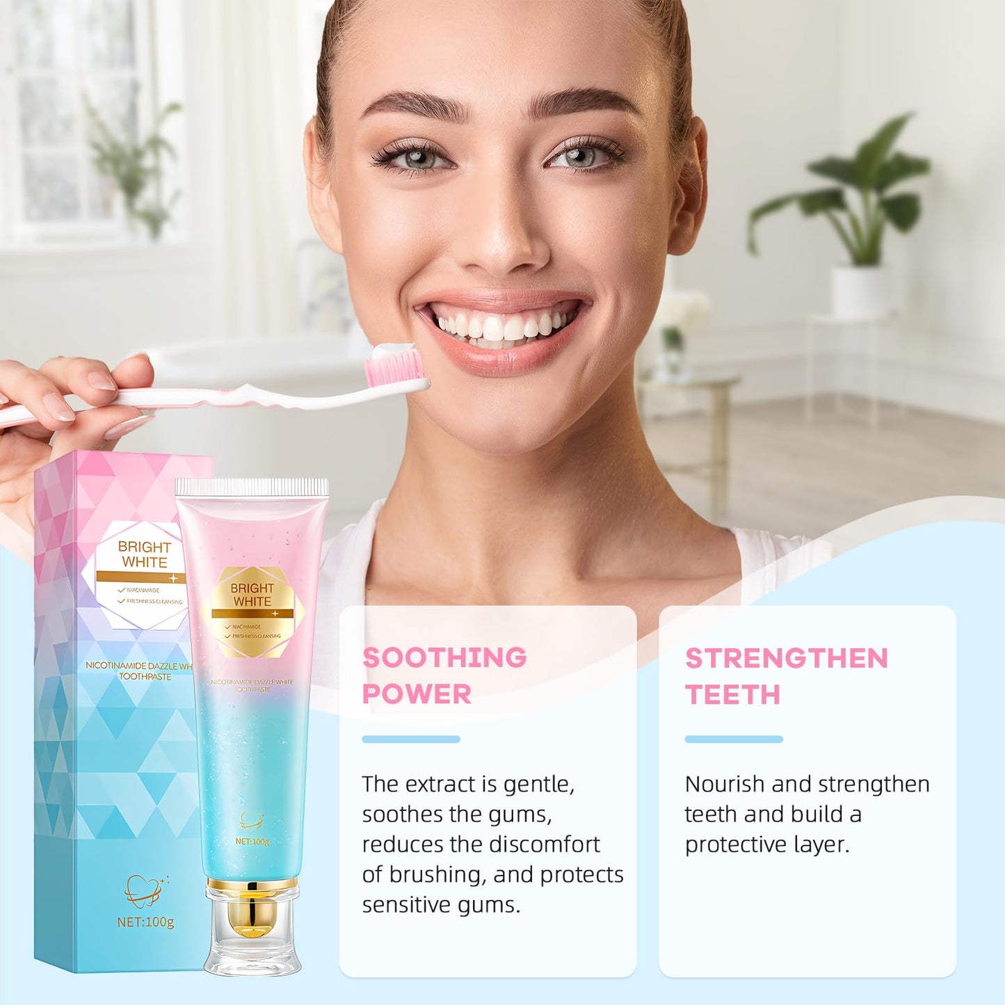 Niacinamide Whitening Toothpaste – Intensive Stain Removal & Enamel Protection