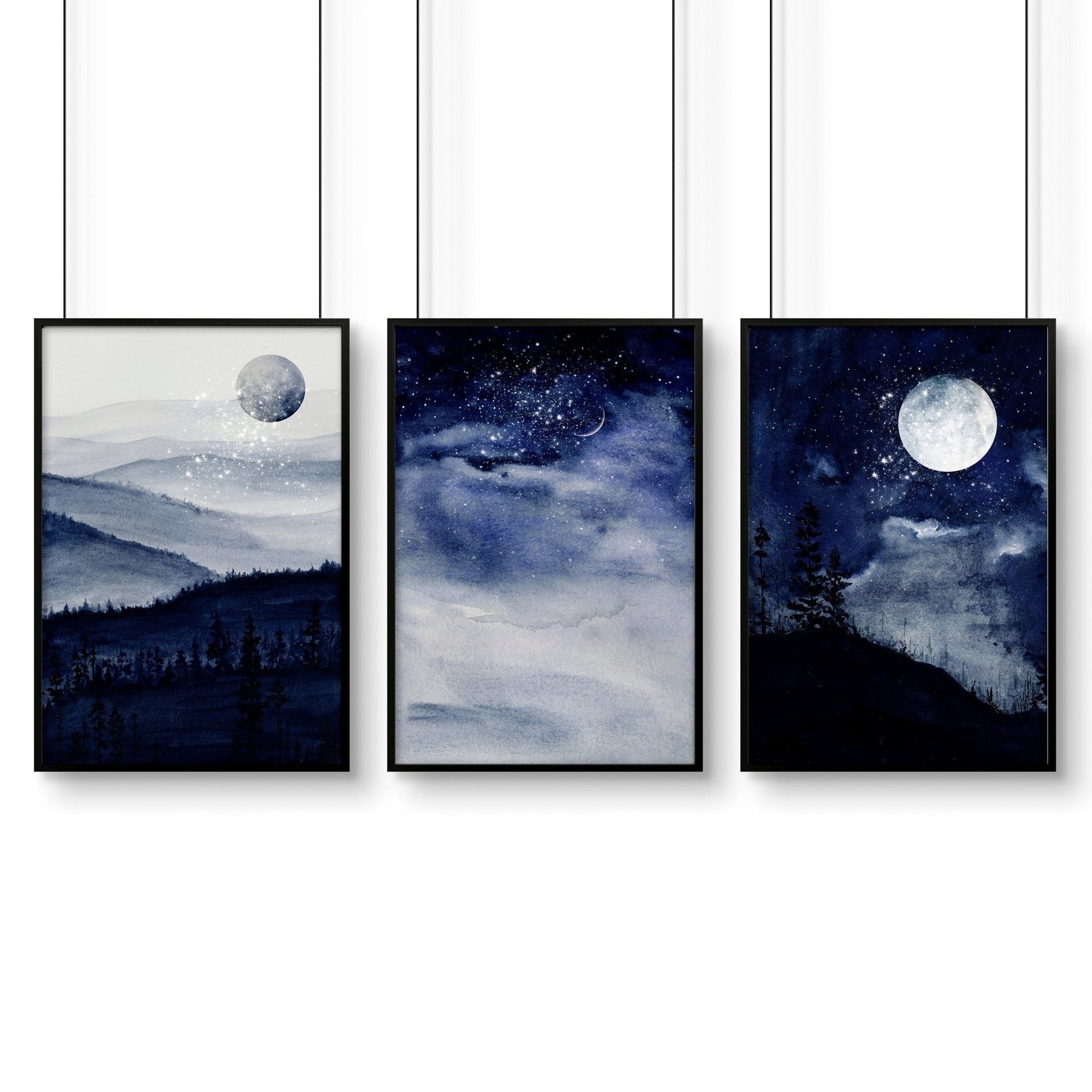 Nordic wall art | set of 3 framed wall art prints