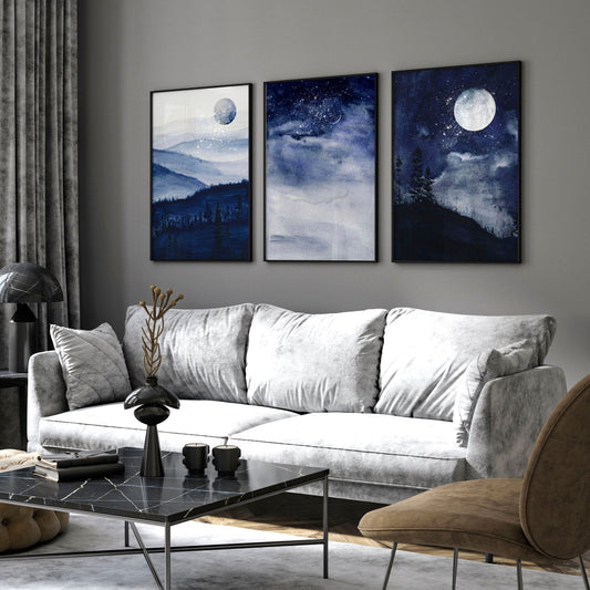 Nordic wall art | set of 3 framed wall art prints