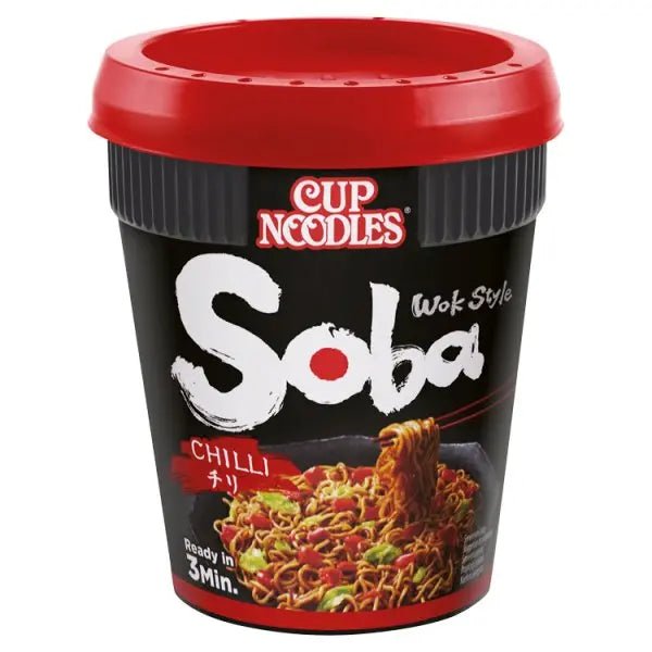 Nissin Soba Chilli Instant Wok Style Noodles Pot 92g (Case of 8)
