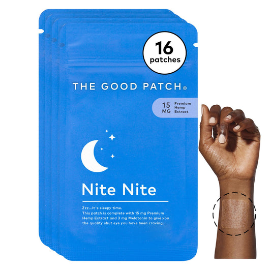 The Good Patch Nite Nite Sleep Patch – Plant-Powered, Sustained-Release Sleep Support (16 Patches)