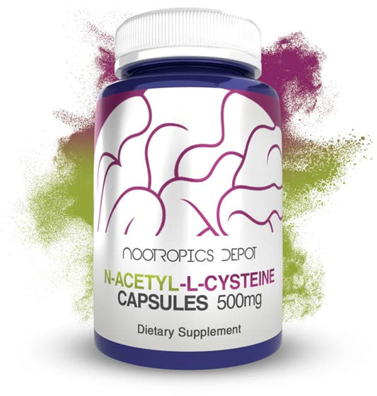 Nootropics Depot NAC 500mg Capsules – N-Acetyl L-Cysteine, 180 Count